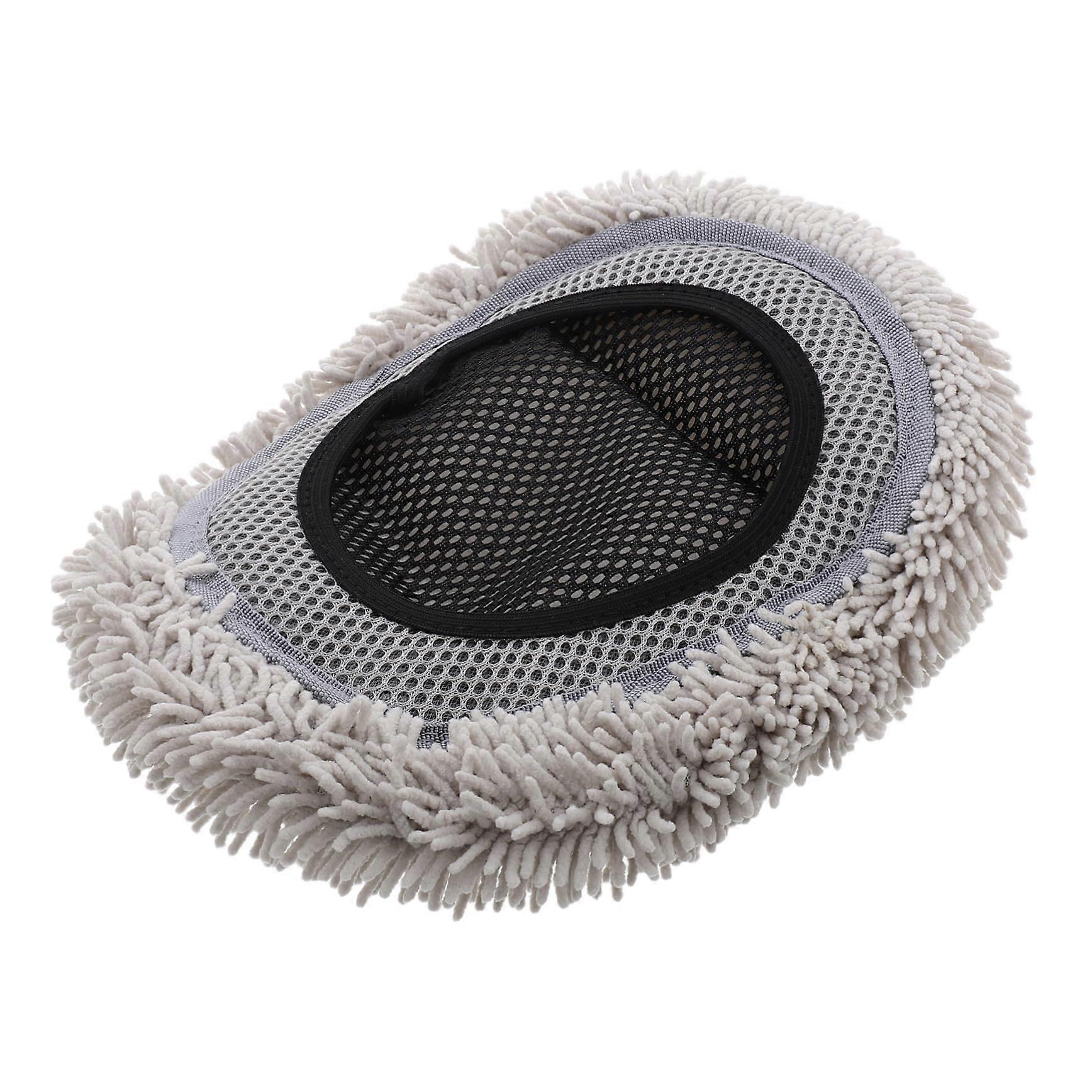 Car Wash Brush Replacement Head with Soft Chenille Fabric for Long Handle Auto Cleaning Mop Scratch Proof for Cars and Trucks
