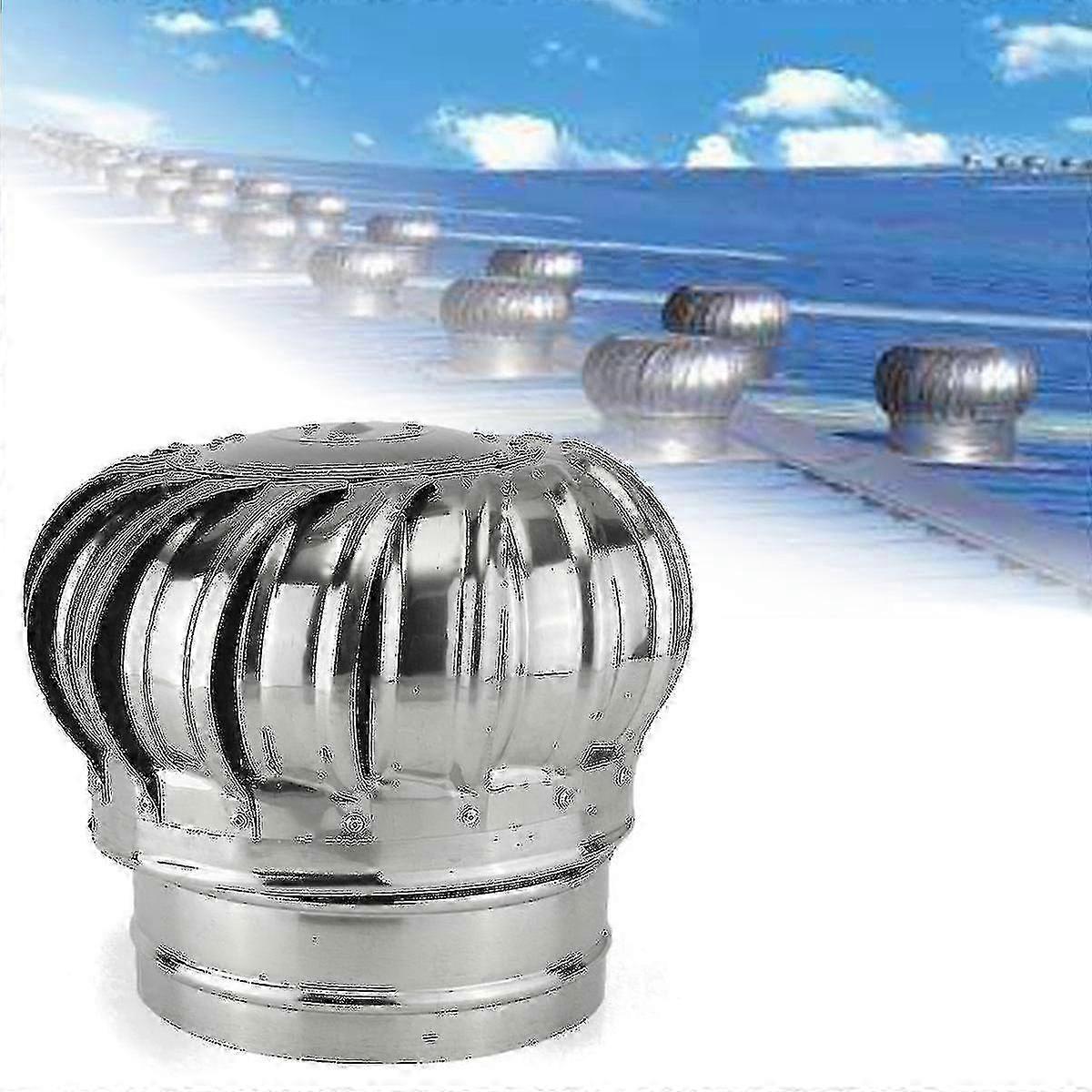 Loftsvindmølle til tagventilation rustfrit stål 110mm 150mm