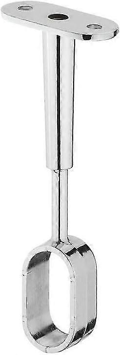 Takmontering Oval Garderob Rörstöd - Krom Stål Klädstång Fixering Fäste 1st