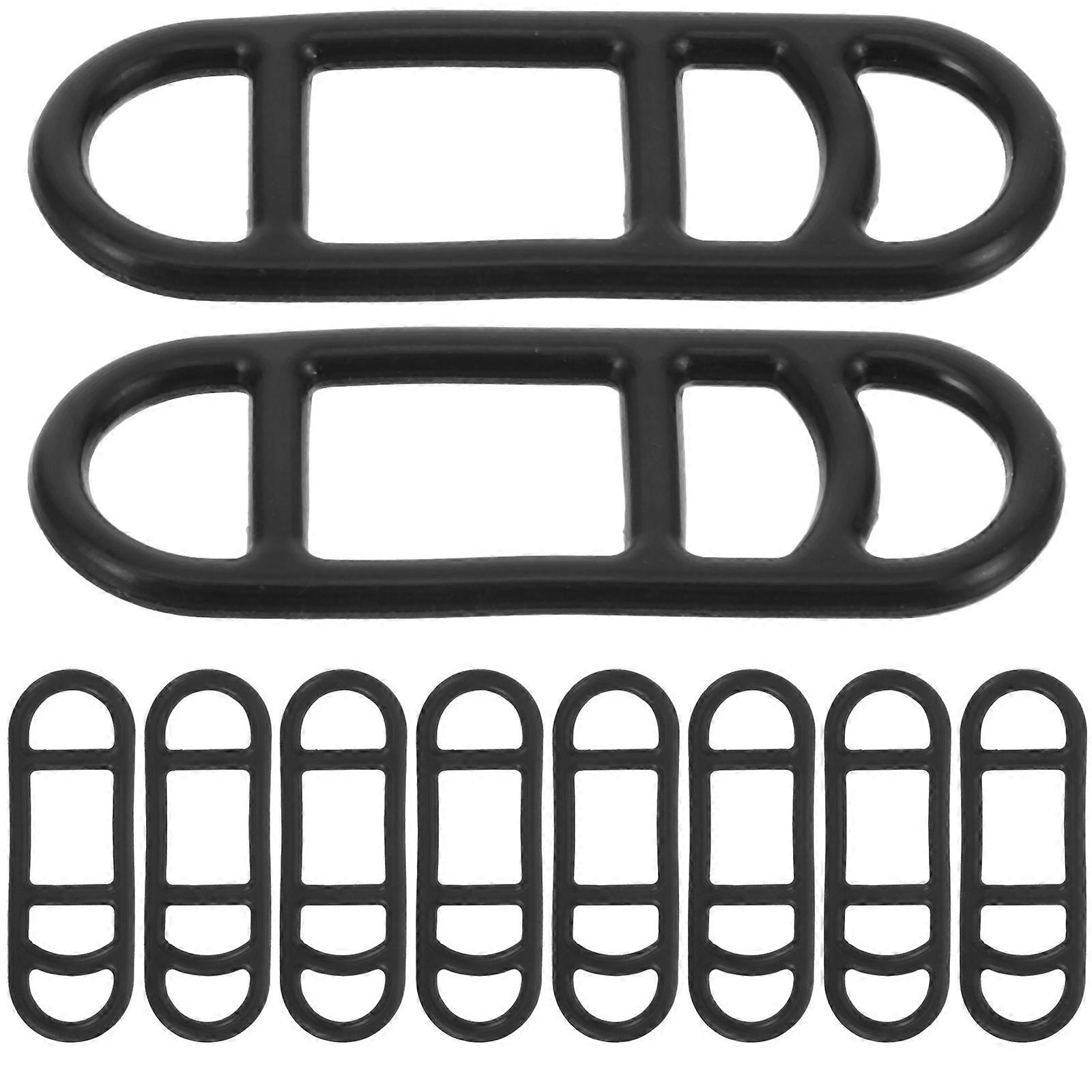 Bike Light Mount Strap for Fixing 30Pcs Multi-Functional Black Silicone Straps
