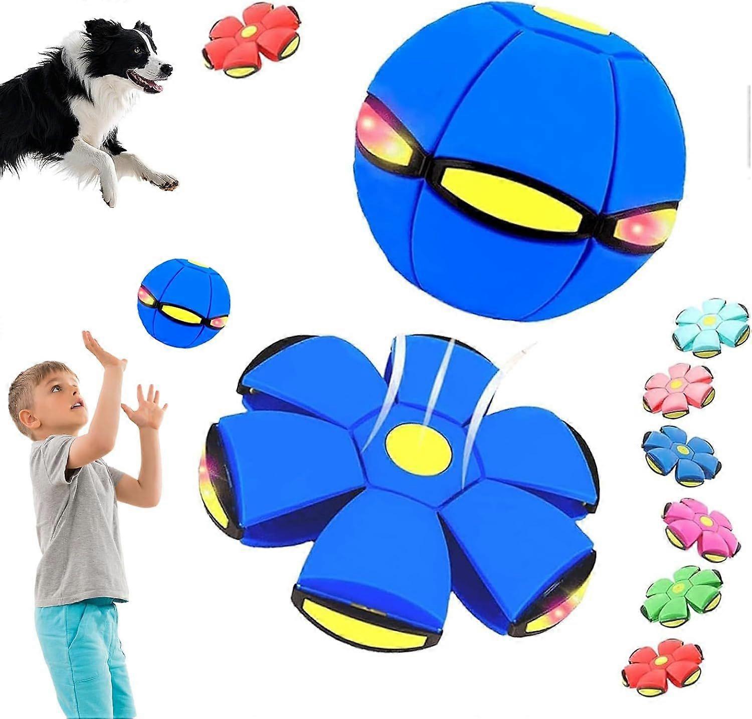 Quality Dual-Form Magic Metaball & Flying Saucer, Magic Ball, Magic Flying Saucer, Switchable Bouncing Ball Toy with 6 LED Light, Bouncy Ball Suitable