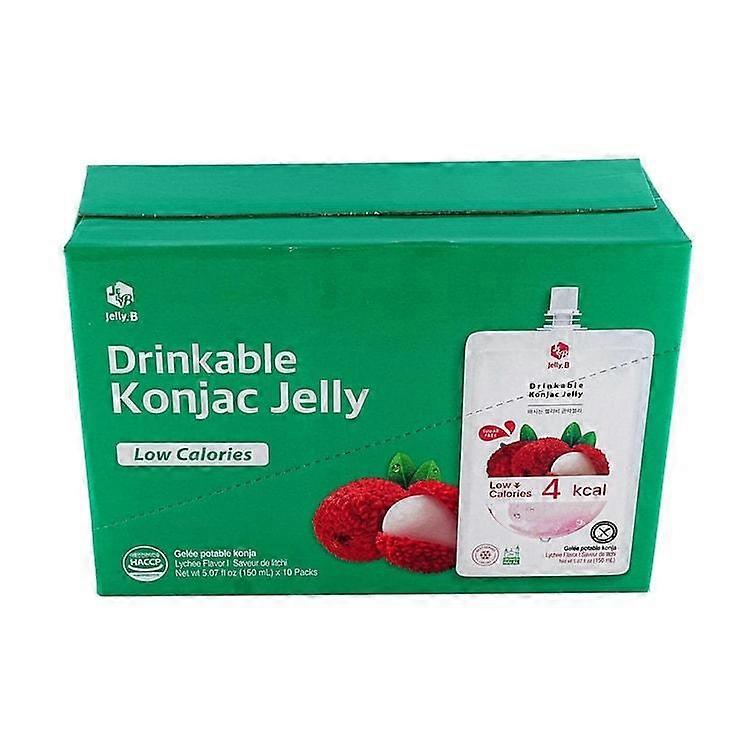 JELLY B Drinkable Konjac Jelly Lychee Flavor 10 Packs of 150ml Healthy Natural Foods High Fiber Korean Snack