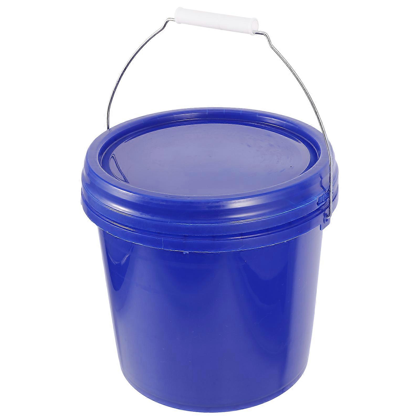 Plastic Bucket With Handle For Storage And Outdoor Activities In Blue Color Featuring Sealable Design 1Pcs