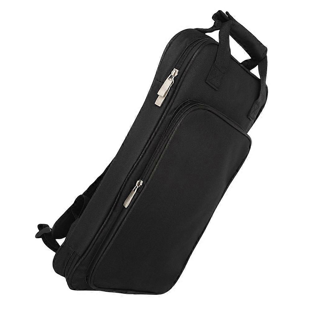 Percussion Stick Backpack Wear-Resistant Black Drummers Instrument Storage Rectangular Shape 45.4x28x4 Cm 1Pack