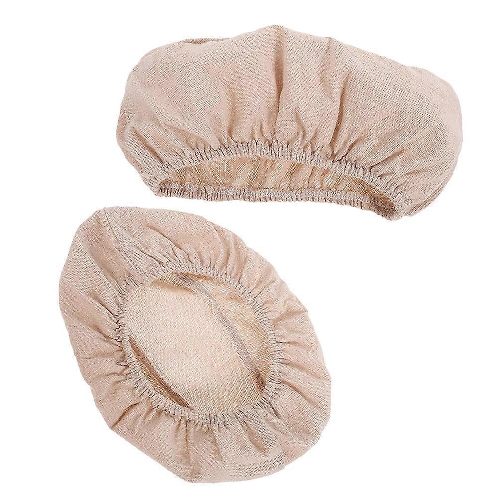 Housse en tissu pour panier à pain, doublure de fermentation pour levain, pour 2 pièces, beige naturel