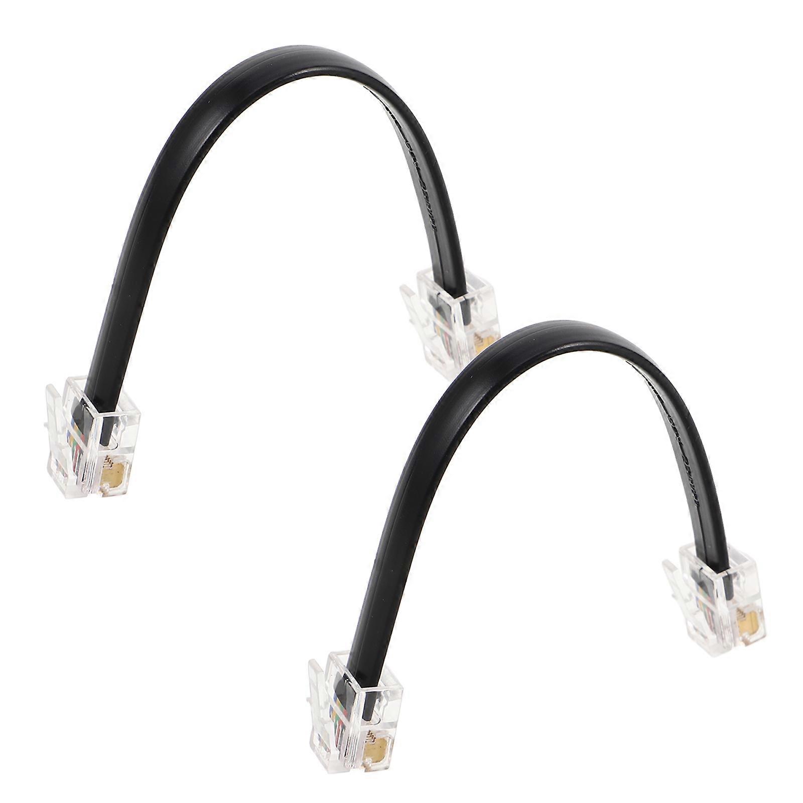 6-Core Flat Telephone Line for Durable Phone Connection 2Pcs Set