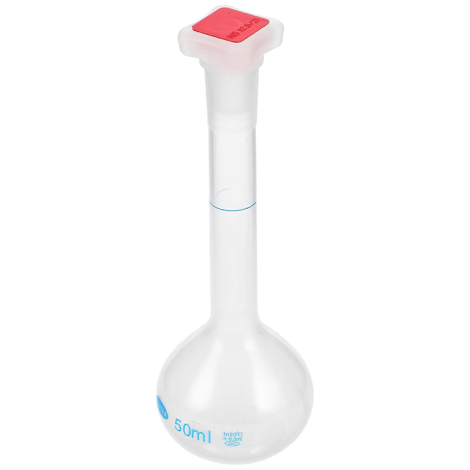 Laboratory Flask High Neck Measuring Flask for Chemistry Liquid Sampling 50Ml