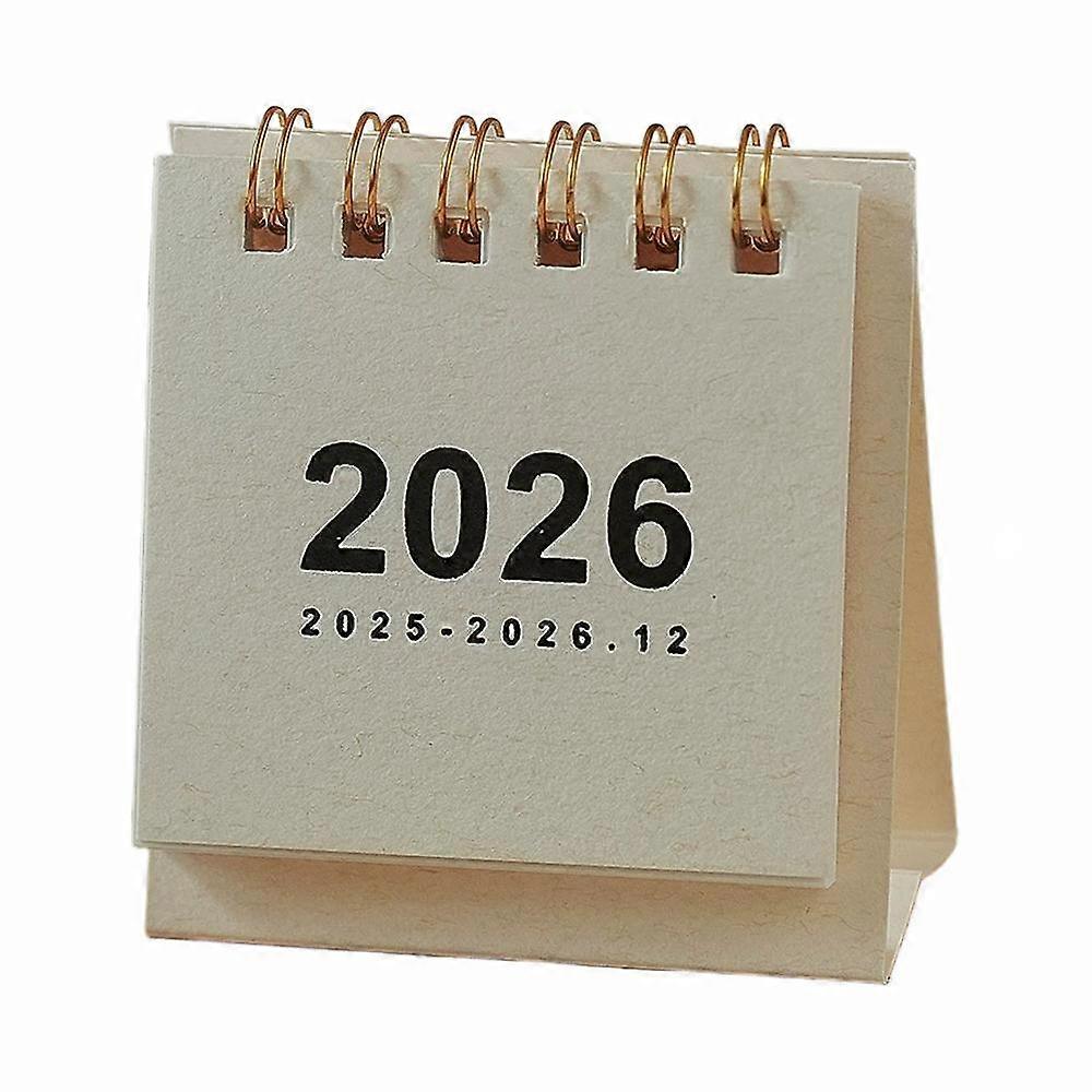 6.5*3*7cm 2026 Simple Style Mini Desk Calendar Desktop Display Portable Calendar Desktop Decoration Handmade Diary