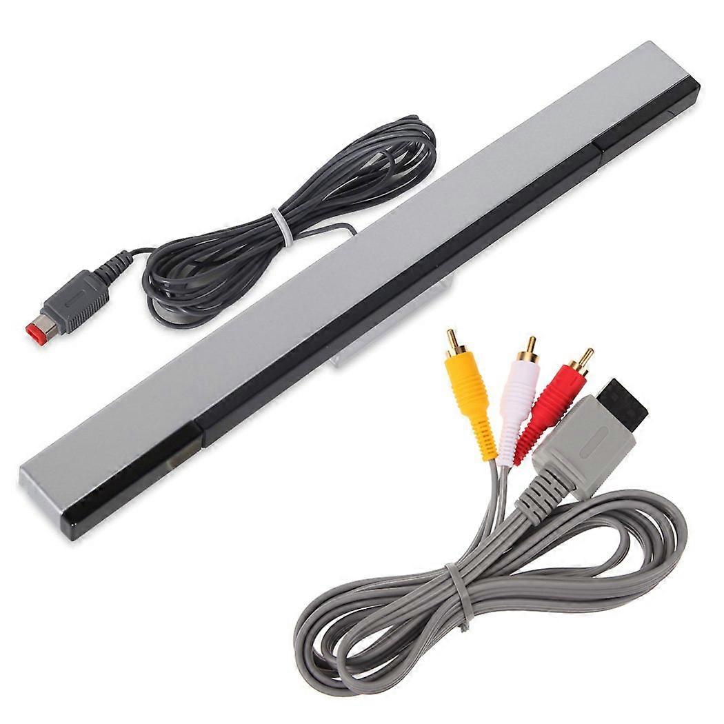 Sensor Bar and AV Cable for Nintendo Wii and Wii U, Restores Motion Controls PlugandPlay