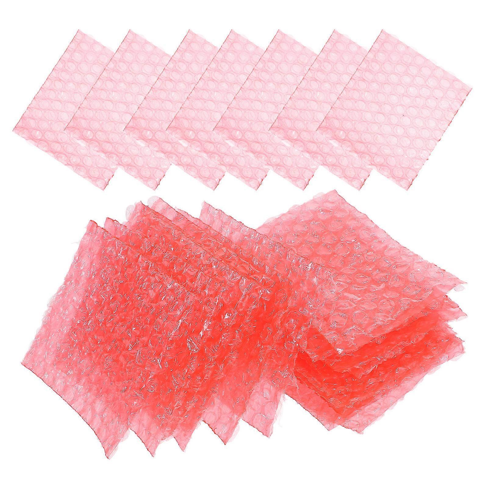Shockproof Bubble Pouch for Storage Use 100Pcs Red Packaging Bags