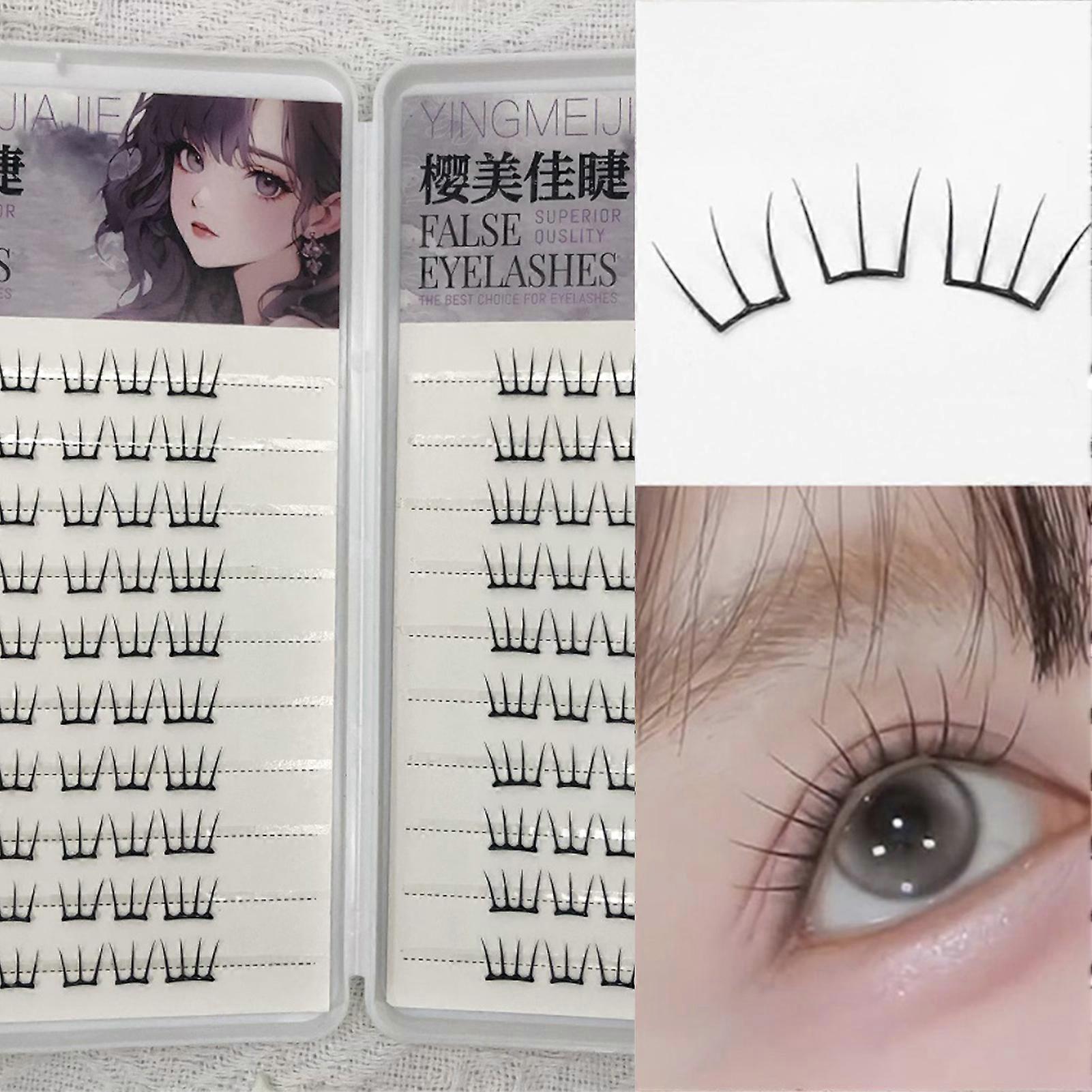 NEW 5pairs Classic Hybrid Volume Lashes New Arrival Wispy D Curl Short Rcomsian Strip Lashes Makeup False Eyelashes