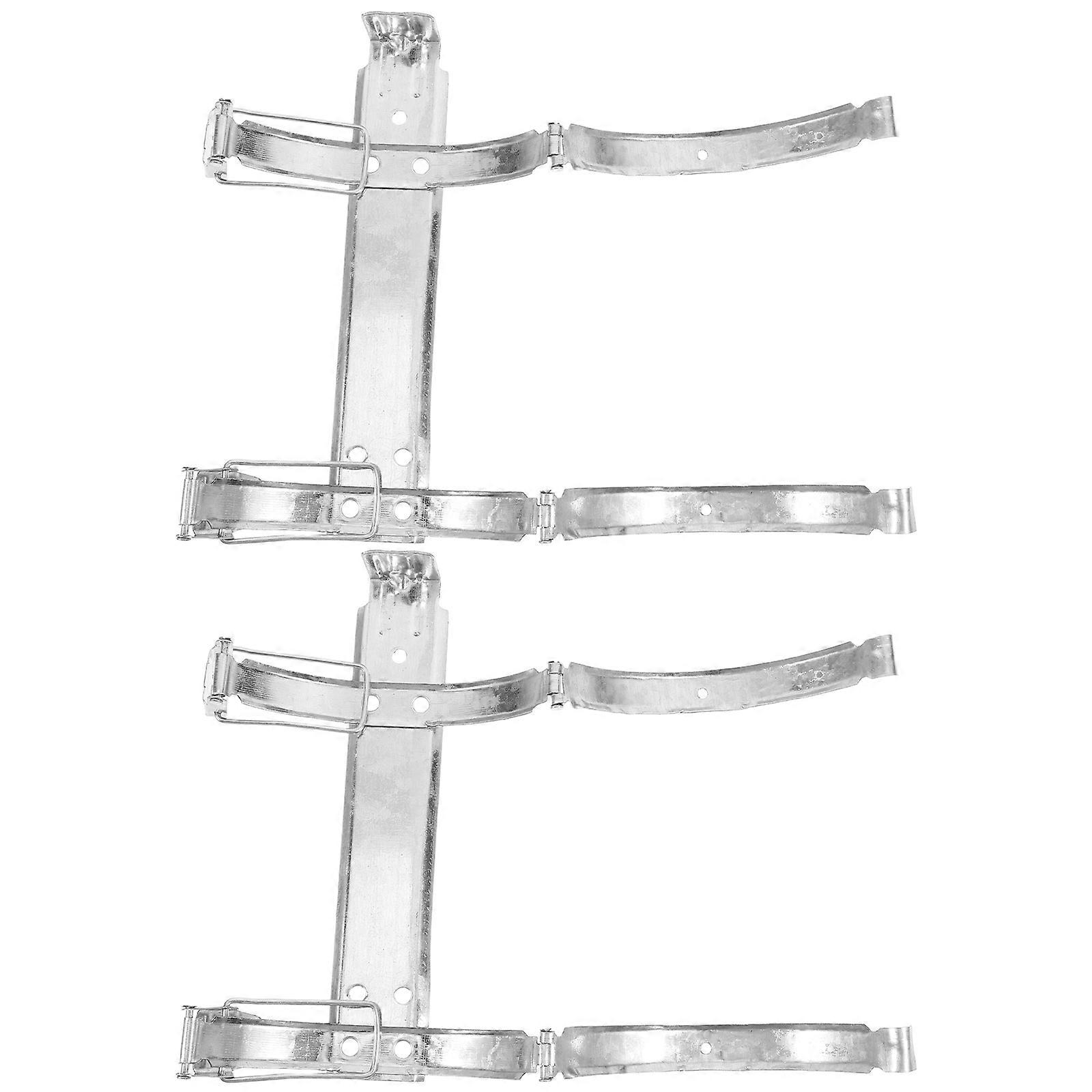 Fire Extinguisher Bracket Stainless Steel Fixed Frame Bracket for 2Pcs Mount