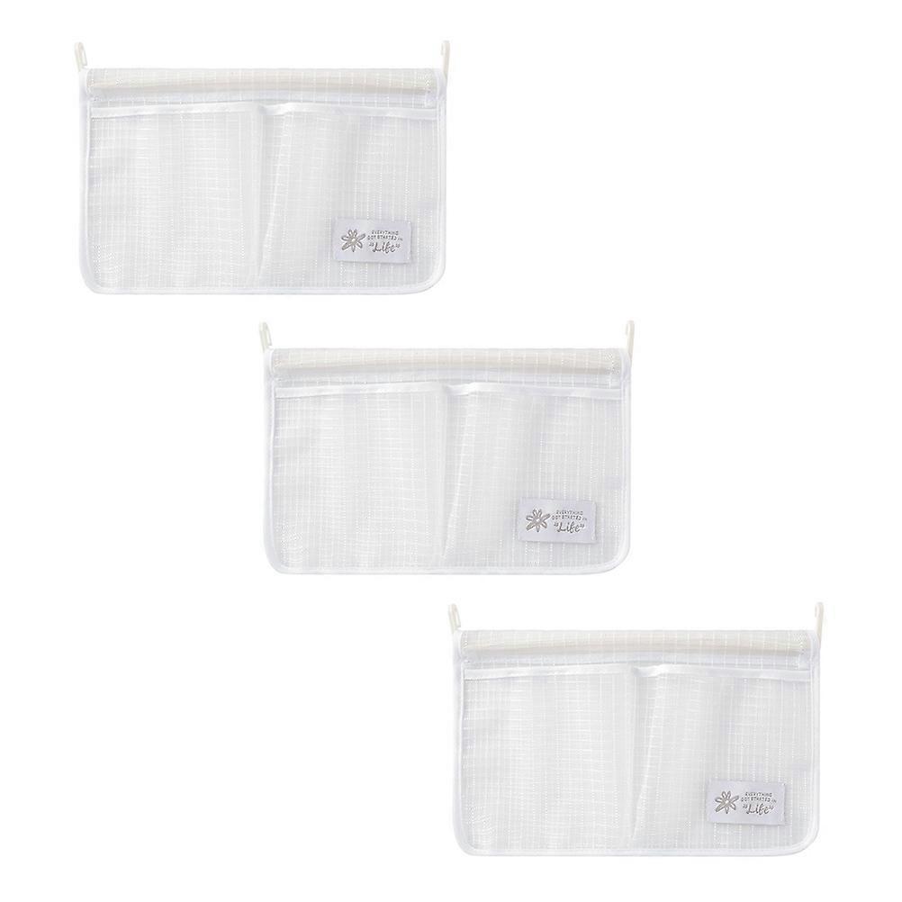 Double-Compartment Refrigerator Storage Bag for Storage 6Pcs White Mesh