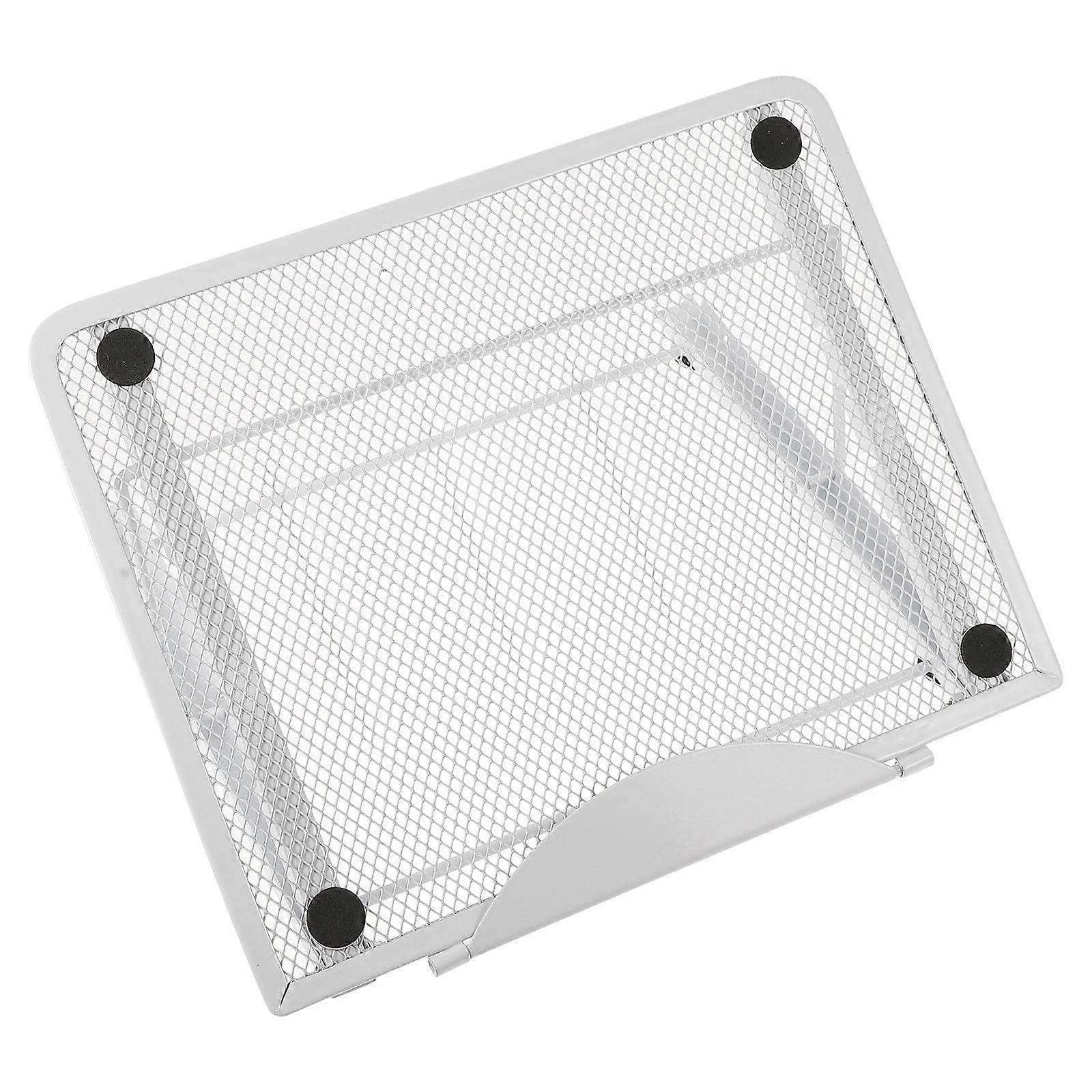 Adjustable Laptop Rack White Metal for Computer Stand 2Pcs Folding