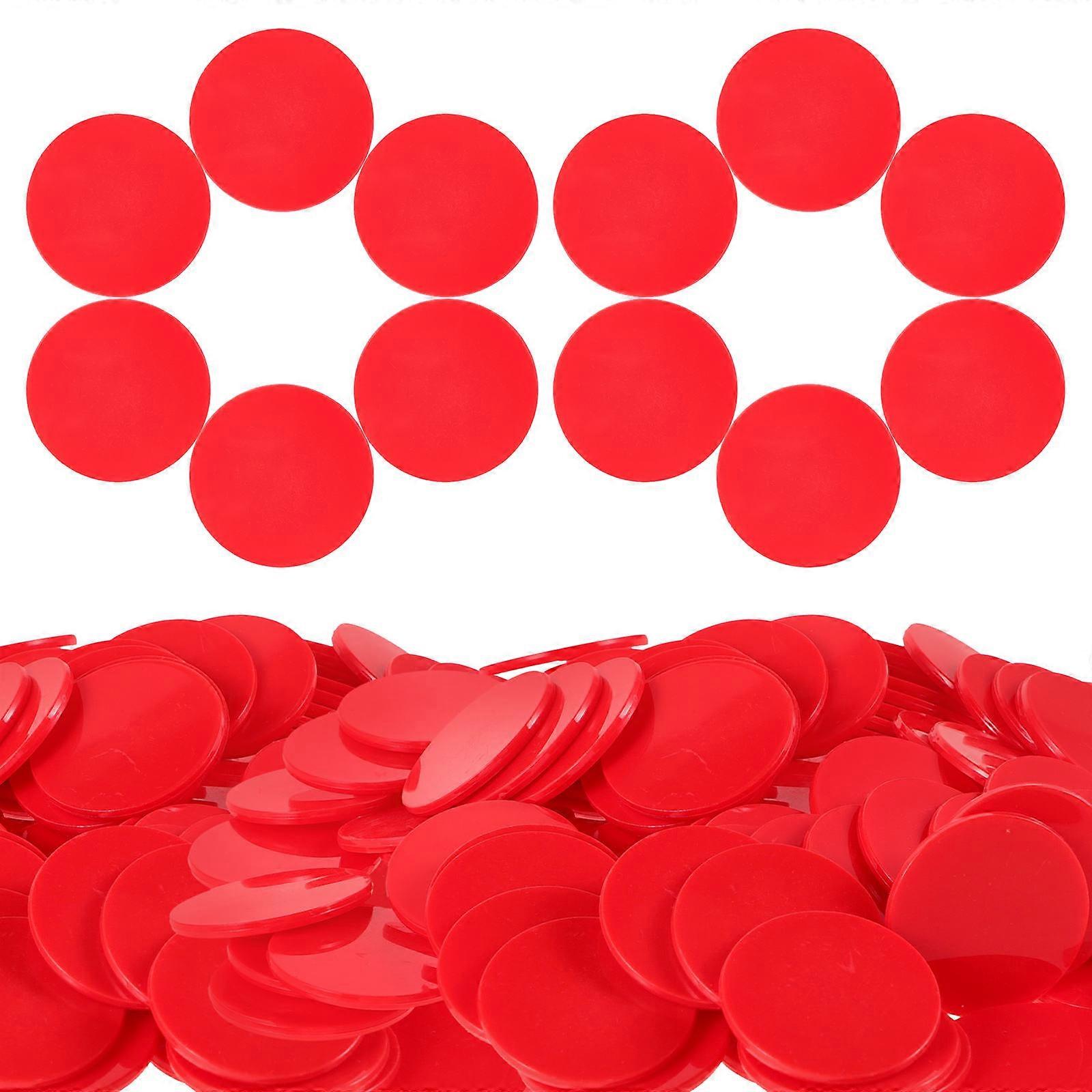 Game Chips Counting Chips for Home Use Red Color 100Pcs