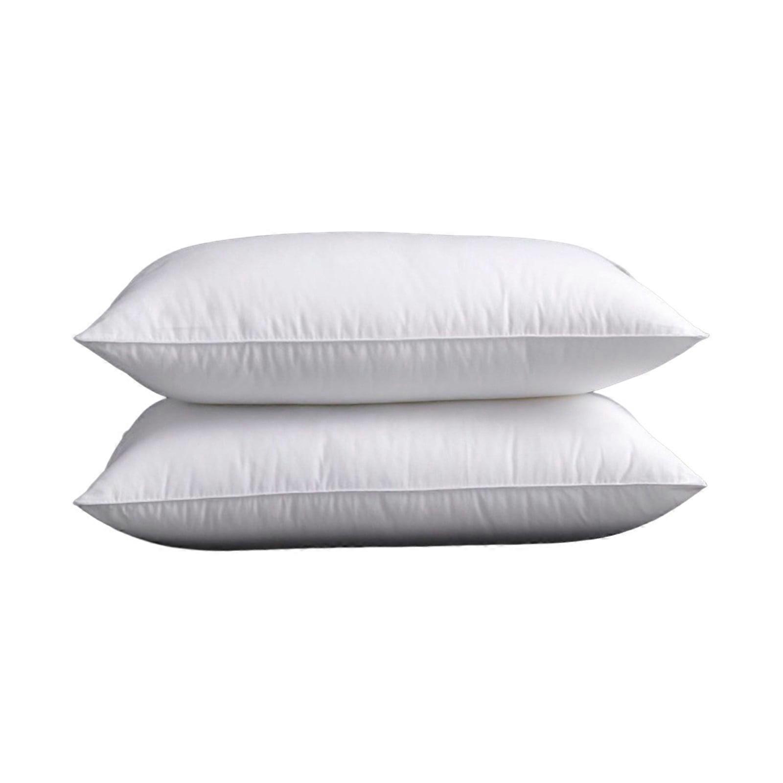 2 Pack Cotton Down Alternative Standard Bed Pillows Soft And Comfortable Fluffy Pillows For Sleeping