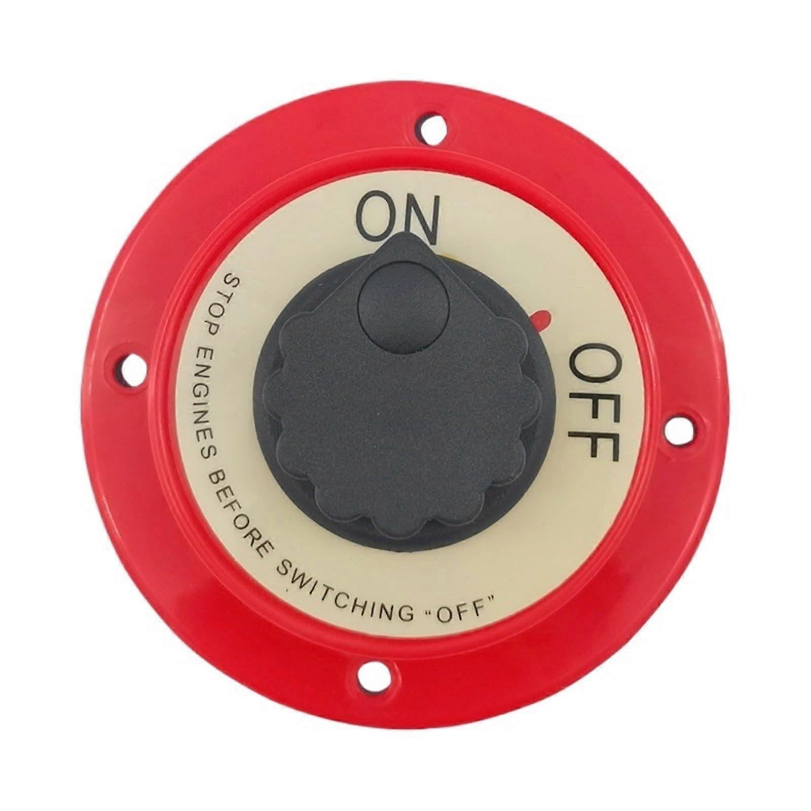 Battery Disconnect Switch 2 Way Waterproof Master Power Isolation Red Marine Boat Selector