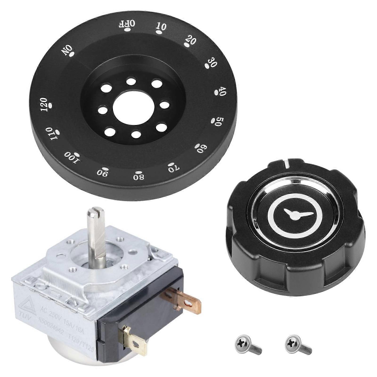 Panel Mount Mechanical Timer with Bells Adjustable Settings Timer Switches for Kitchen Appliances Accessories Enduring Multicolor