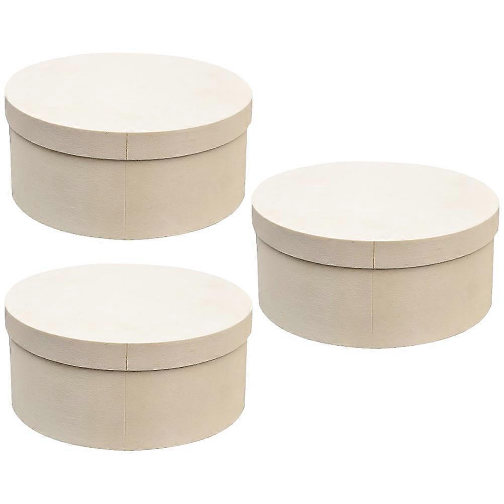 Egg Cake Box Wood Compact Cake Box for 3Pcs Party Packaging