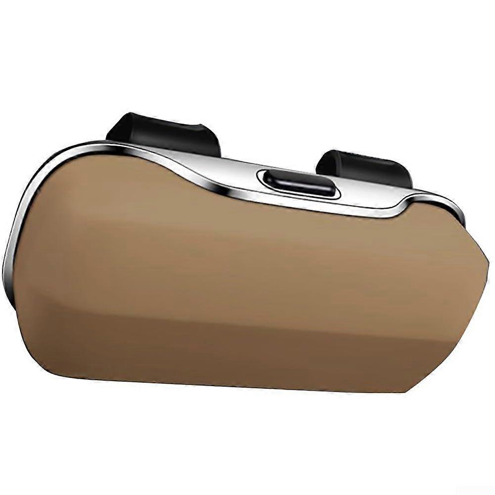 Car Sunglasses Holder for Sun Visor, ABS Glasses Storage Box with Quick Access, Beige