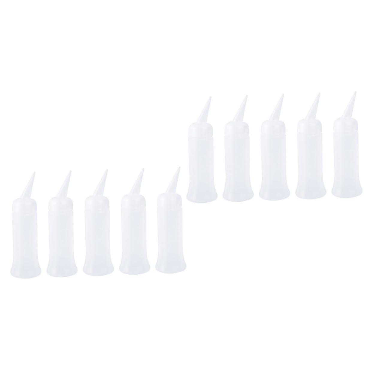 Hair Dye Applicator Bottle with Angled Tip for Precise Coloring, 10pcs Reusable Salon Set