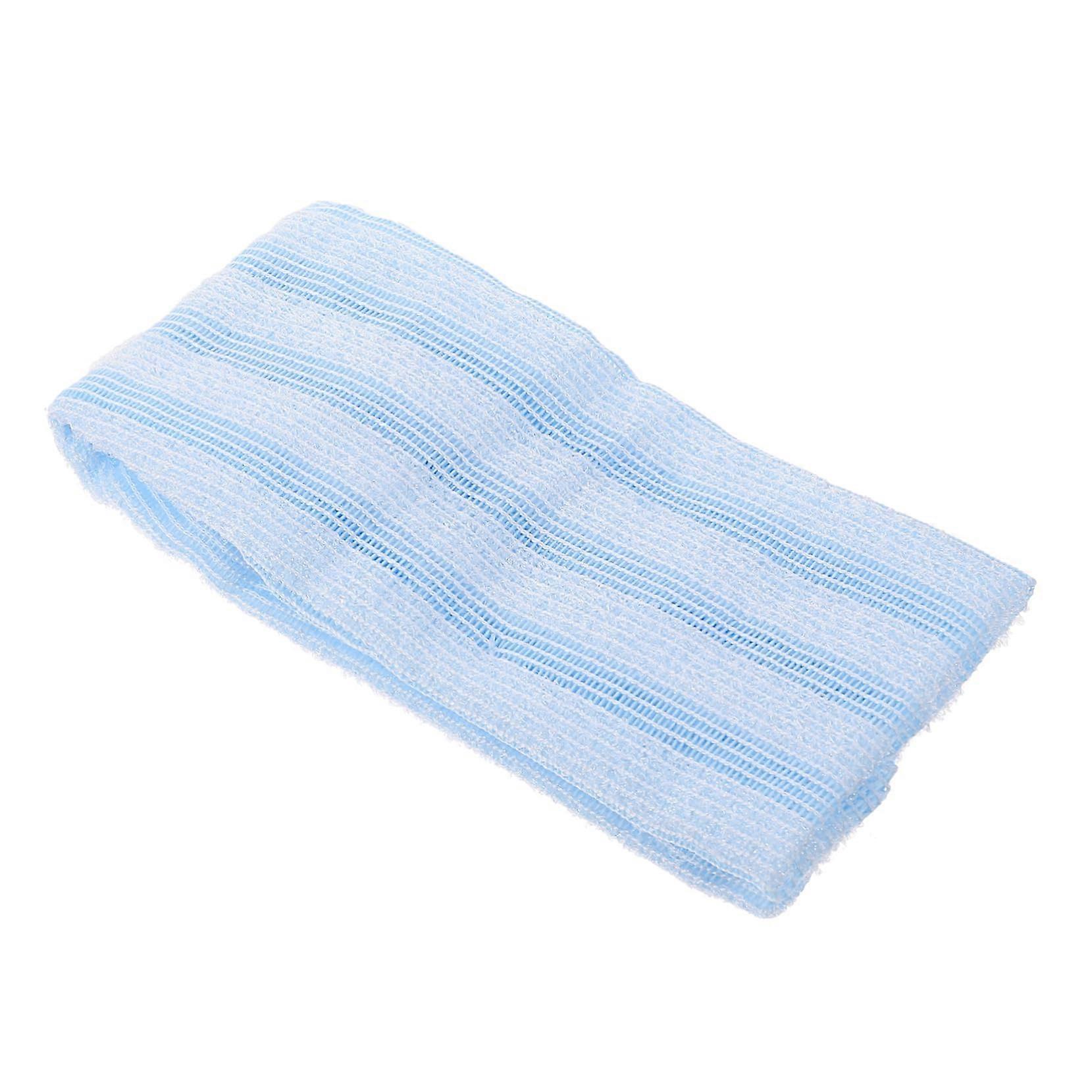 Exfoliating Back Scrubber for Shower with Long Handle, Deep Cleaning Bath Towel Blue