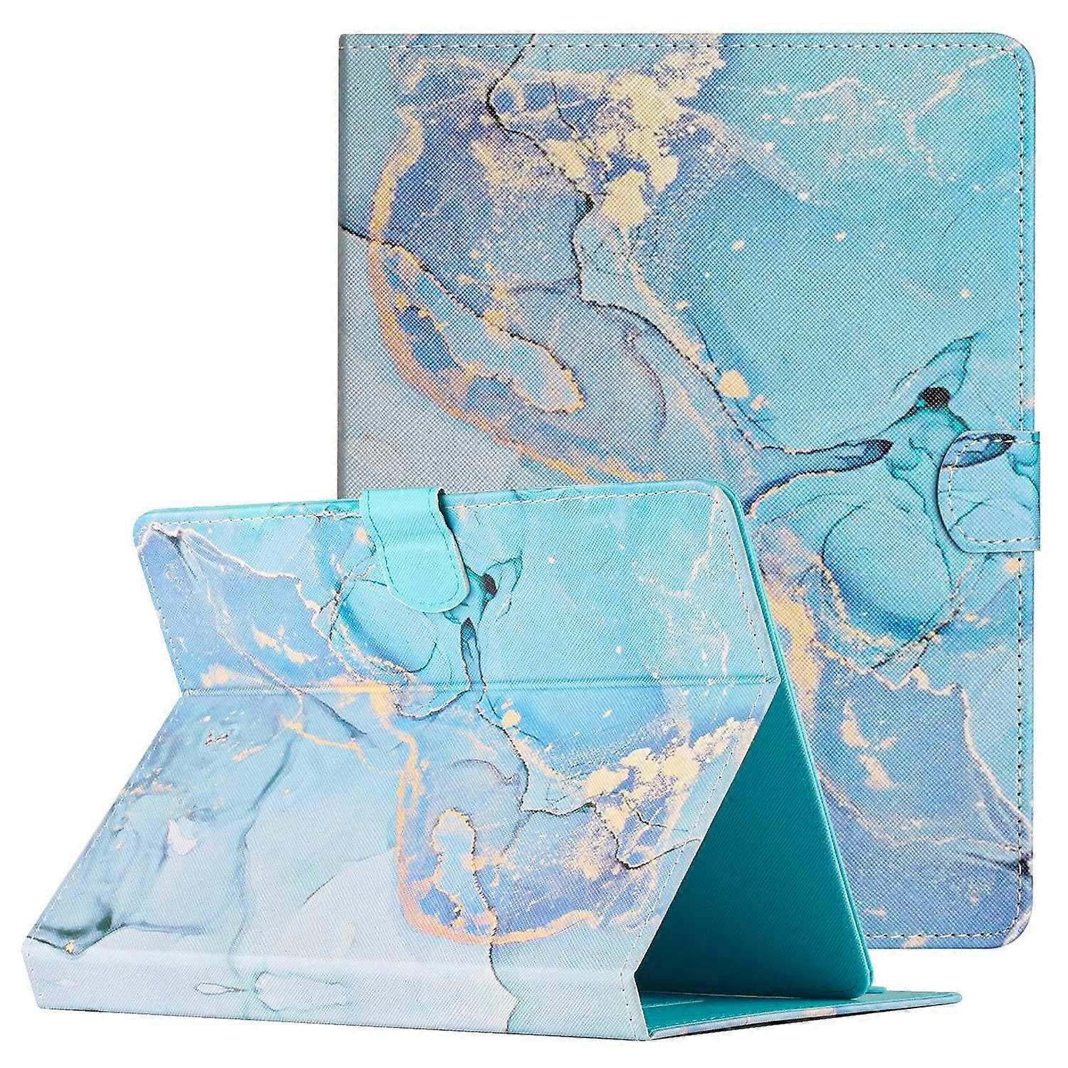 10-inch Tablet Universal PU Leather Case Stitching Marble Pattern Anti-scratch Protective Cover with
