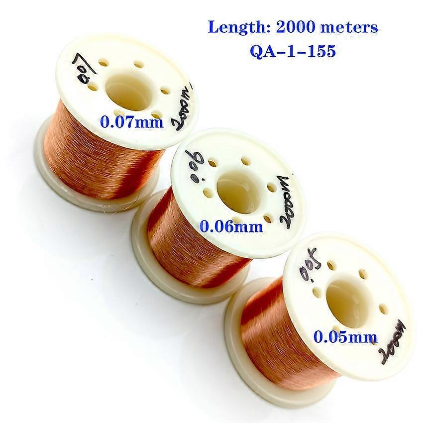 QA-1/155 2000M/Roll 0.05mm 0.06 0.07mm Diameter Thin Copper Wire DIY  Enameled Copper Wire Electromagnet Technology Making