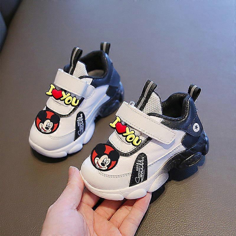 Spring Fall New mickey mouse Kids Casual Shoes Boys Sneakers Girls Leather Running Shoes Baby Toddler Shoes Fashion