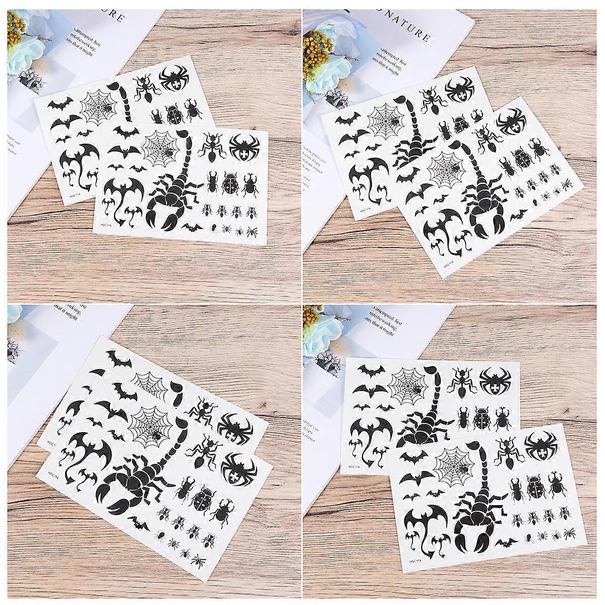 Waterproof Sticker Simulation Body Art for Decoration 4Pcs Set