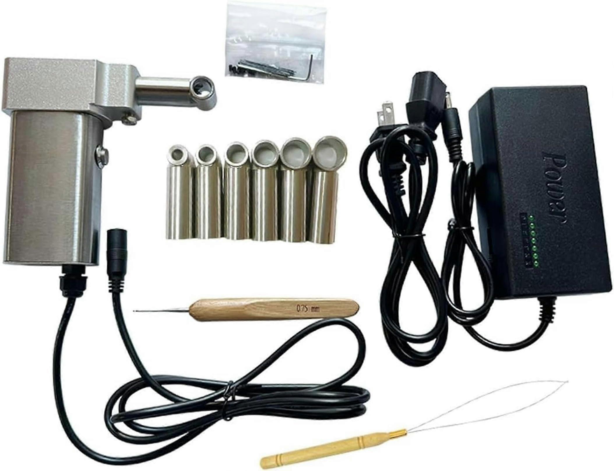 Electric Dreadlock Machine Kit for Fast Braiding and Hair Extensions, OneHand Operation Tool
