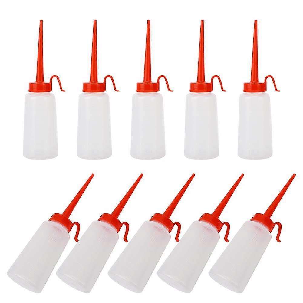 160ml Sewing Machine Oiler Bottle with Long Angled Needle Tip, LeakProof Clear Plastic, 10 Pcs