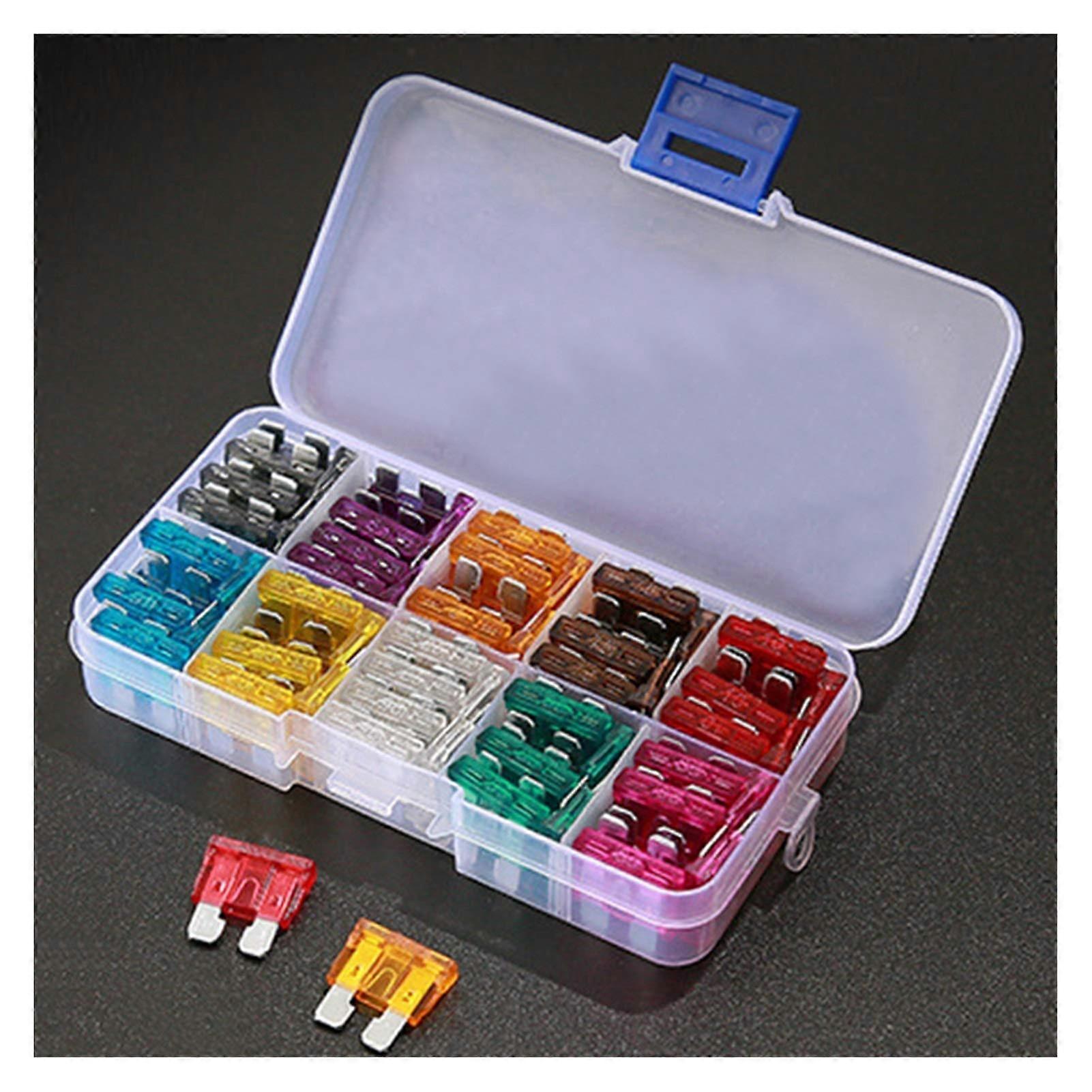 50PCS Mini Car Blade Fuse Assortment Set 2A40A Multi Amp with Compact Storage Box