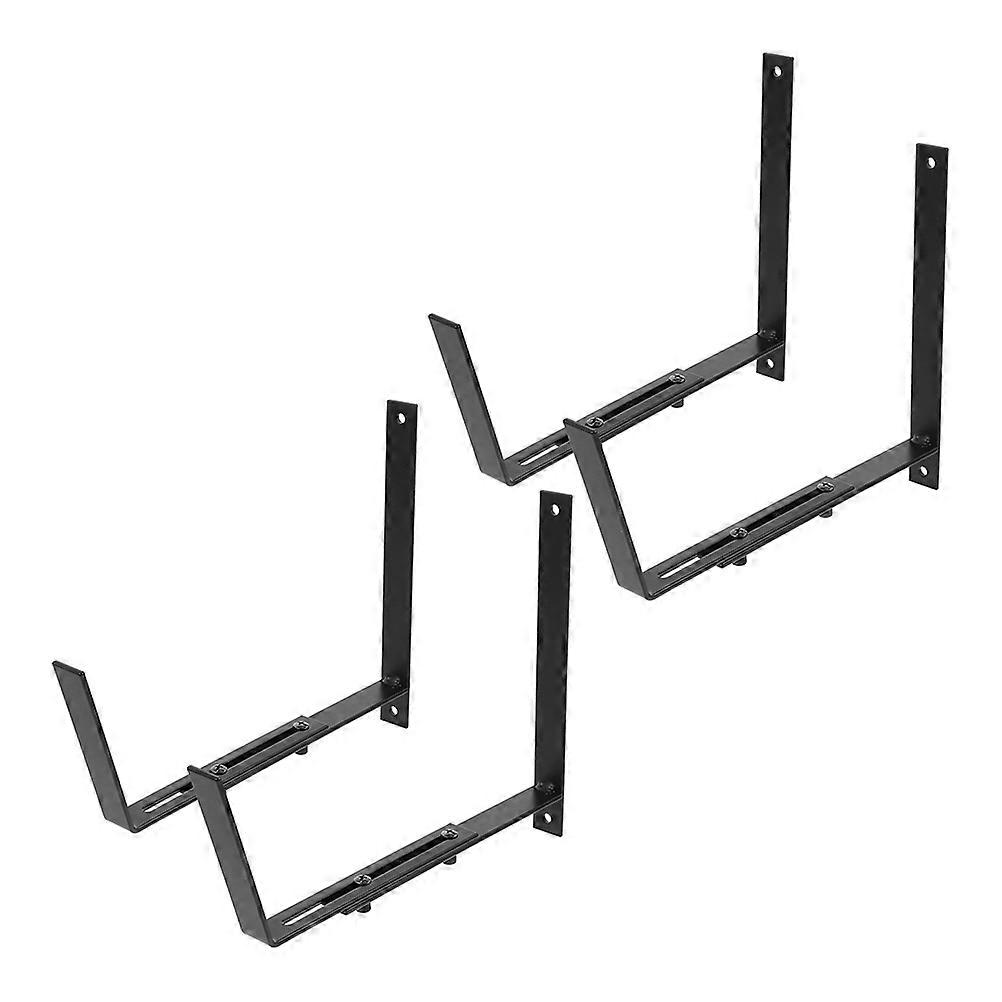 Flowerpot Holder Planter Bracket for Hanging Plants 1Set Black Iron