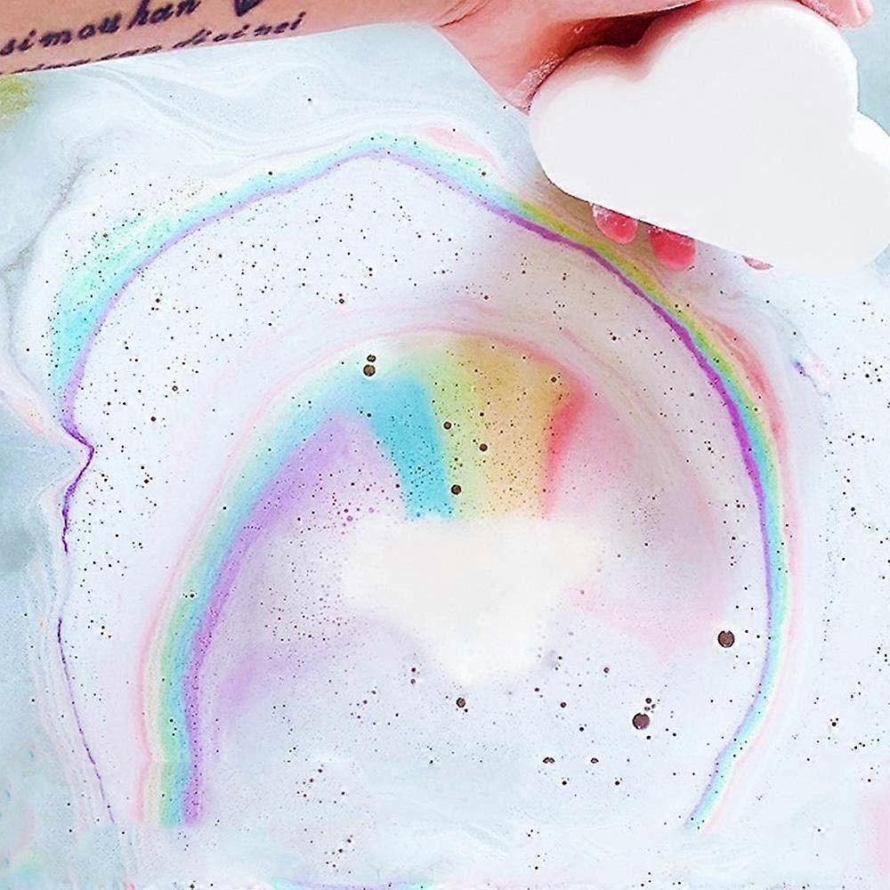 Organic Rainbow Cloud Bath Bomb 6.35oz with Vivid Color Release and GiftReady Packaging