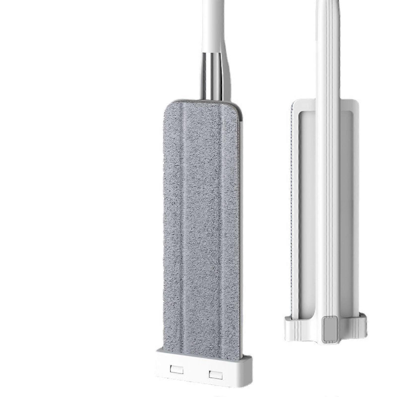 Rotating Flat Mop with Adjustable Long Handle for Hardwood and Tile Floors, 6 Cloth Set