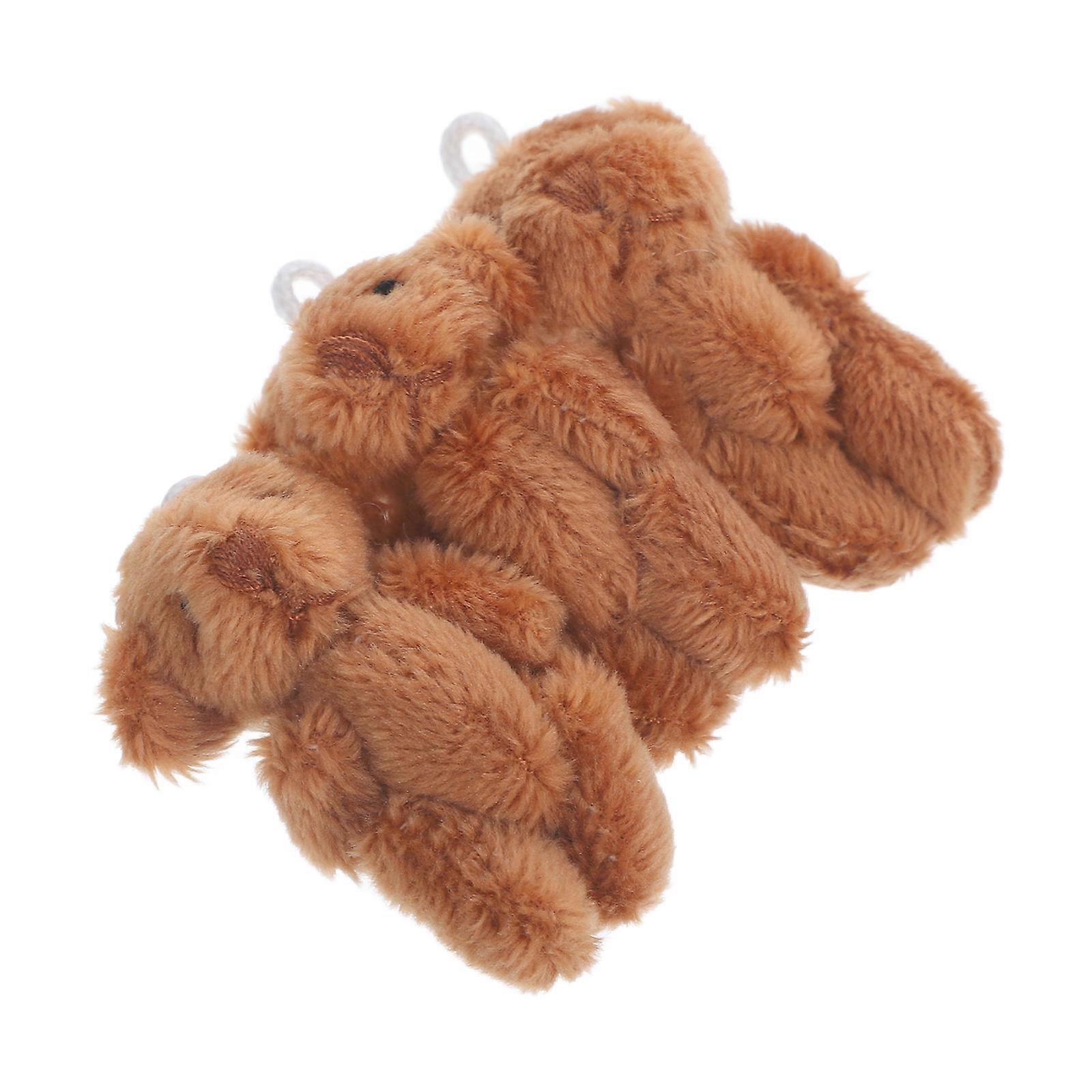 Toy Coffee Mini Plush Bears for Decor 3Pcs Tabletop Set