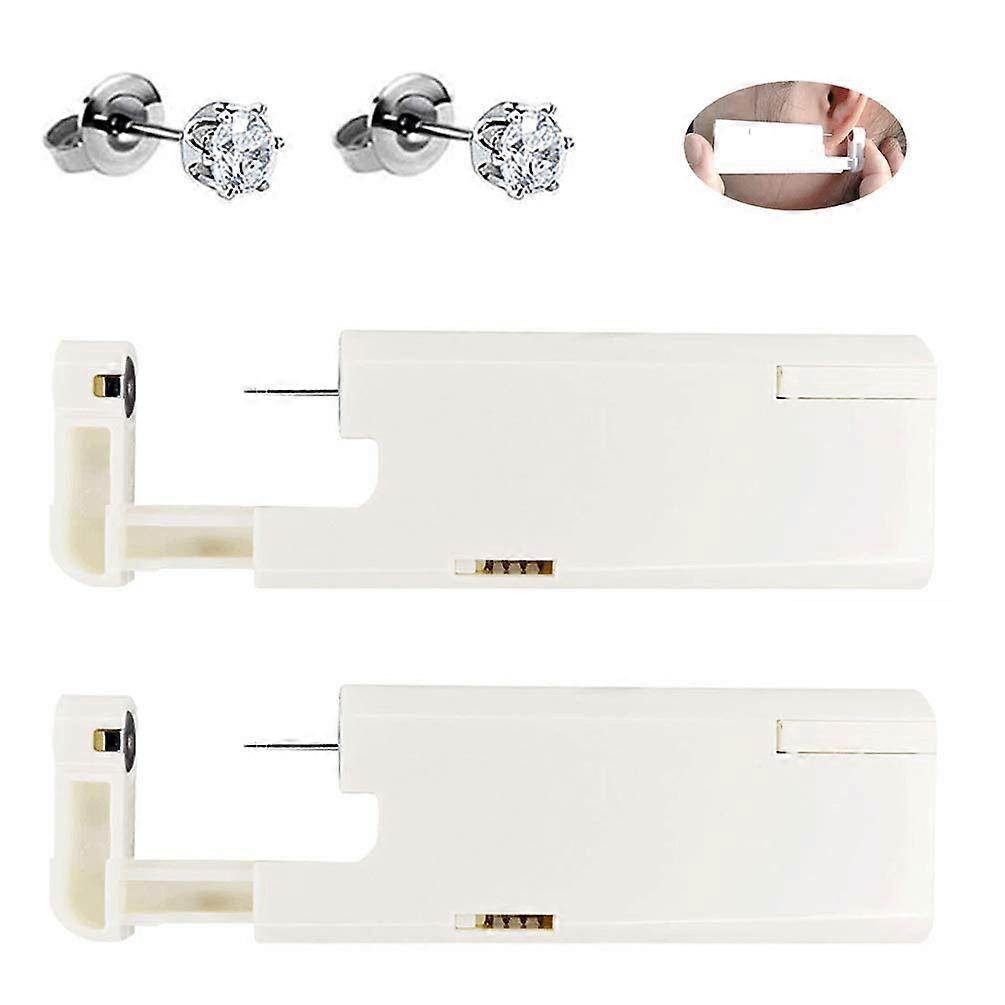 Automatic Ear Piercing Gun Kit, Painless Spring Action Tool with Studs for Easy Home Use, 2 PCS