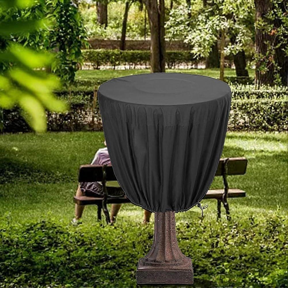 210D Weatherproof Bird Bath Cover Outdoor Fountain Protector with Windproof Drawstring (S)