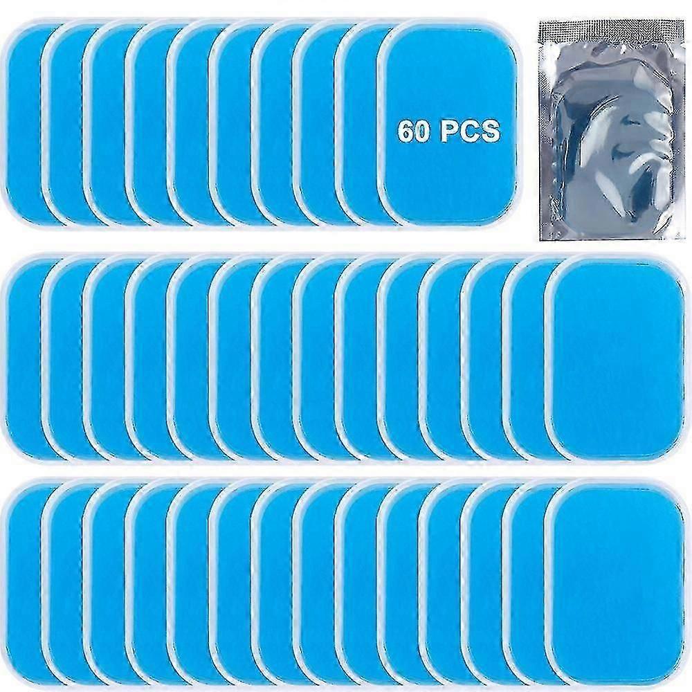 60pcs Gel Sheets for Ab Trainer, Abdominal Toning Belt Replacement Pads
