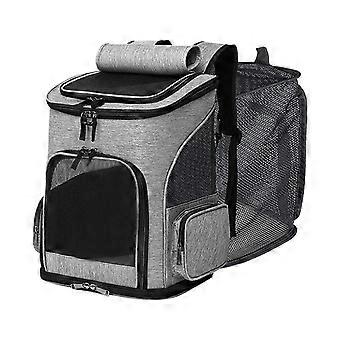 Cat Travel Carrier Expandable Foldable SoftSided with Mesh Ventilation and Clear View for Airplane Travel