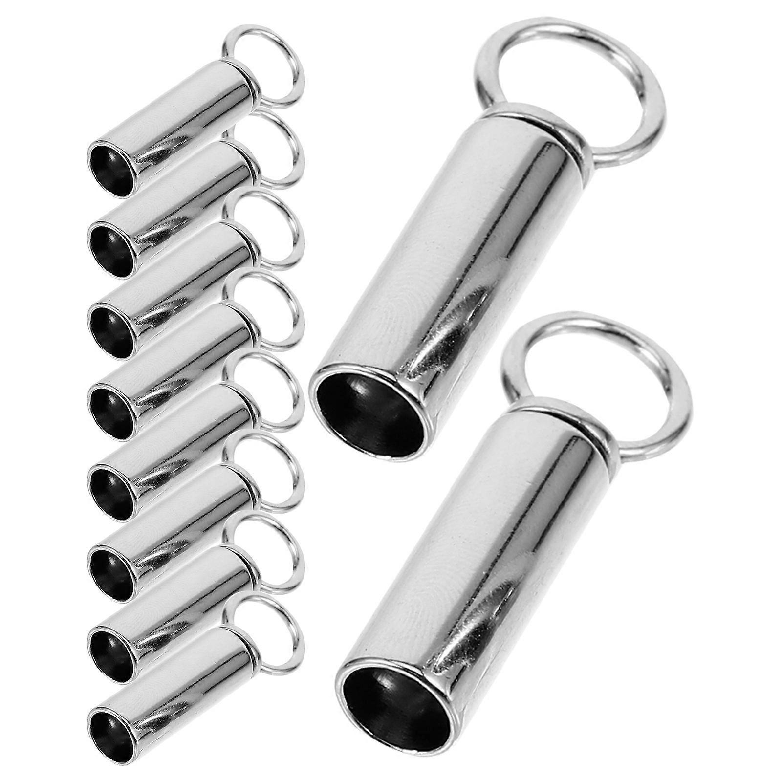 Drawstring End Caps for Hoodies Silver Zinc Alloy 10Sets Replacement Tips