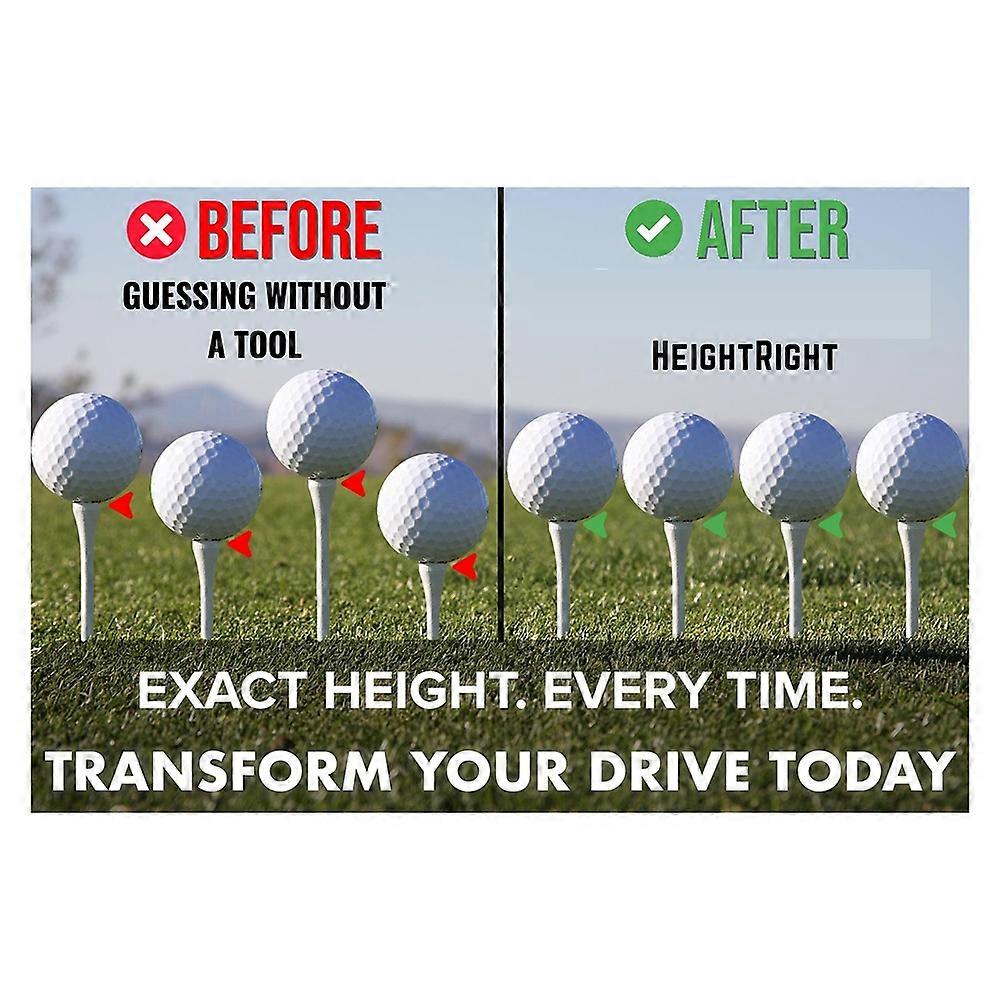 Ball Height Right Adjustable Golf Tee Height Tool - Precision Tee Height Setter for Consistent Swing Golf Training