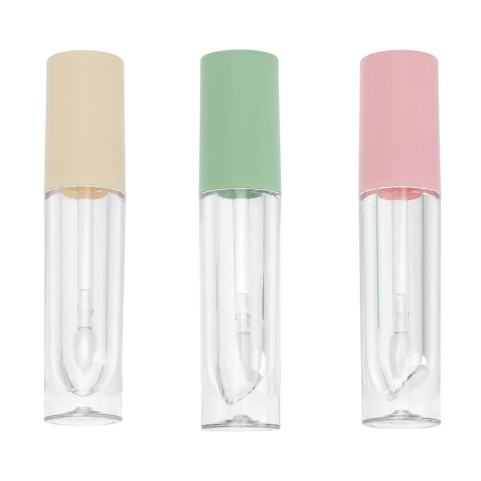 Lip Gloss Bottle Refillable Empty Subpackaging Tubes for Storage 3Pcs