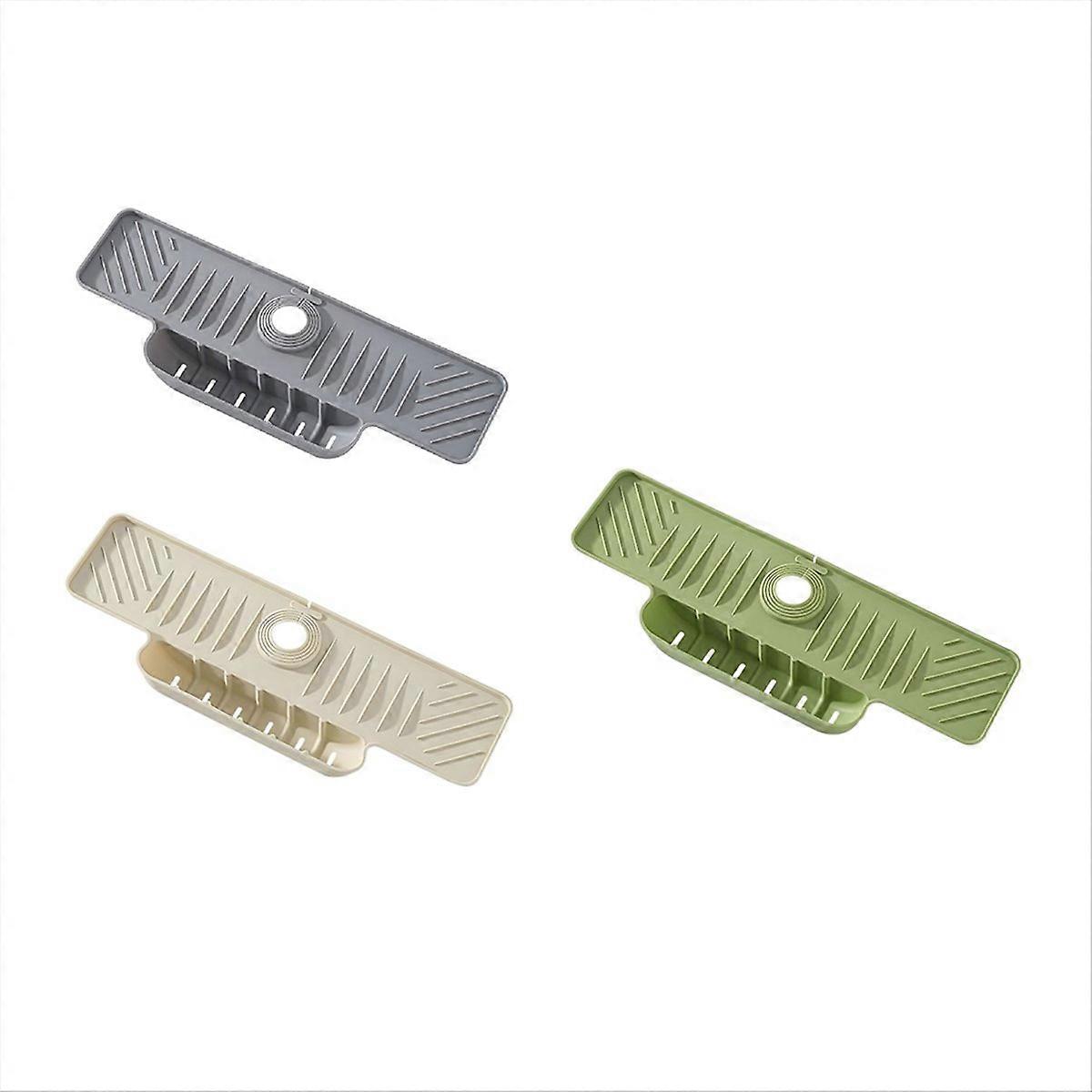 3PCS Kitchen Sink Splatter Guard Silicone Draining Mat