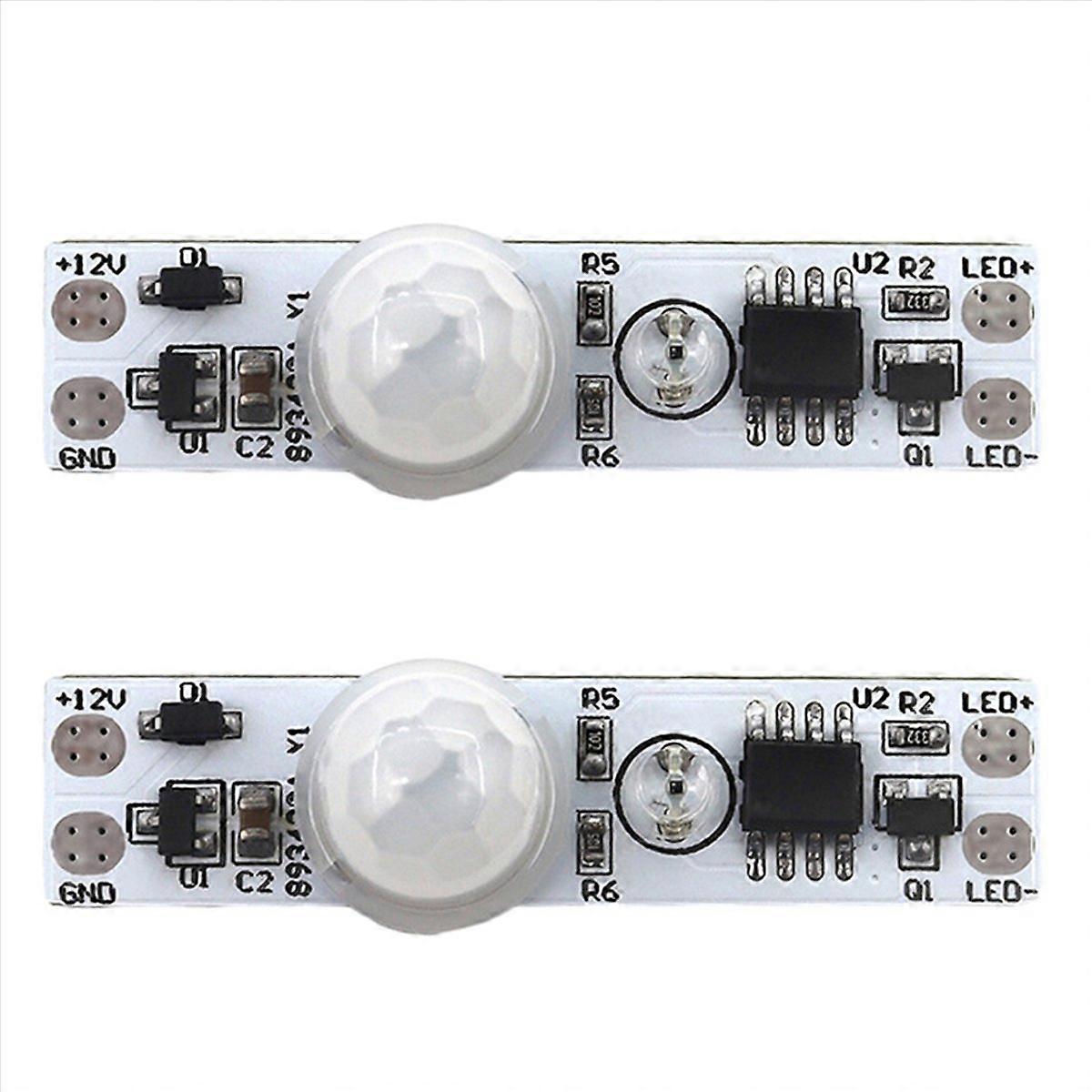 2X DC 5-24V 12V PIR Motion Sensor Switch Module Human Movement Sensor Detector Controller Switch Mod