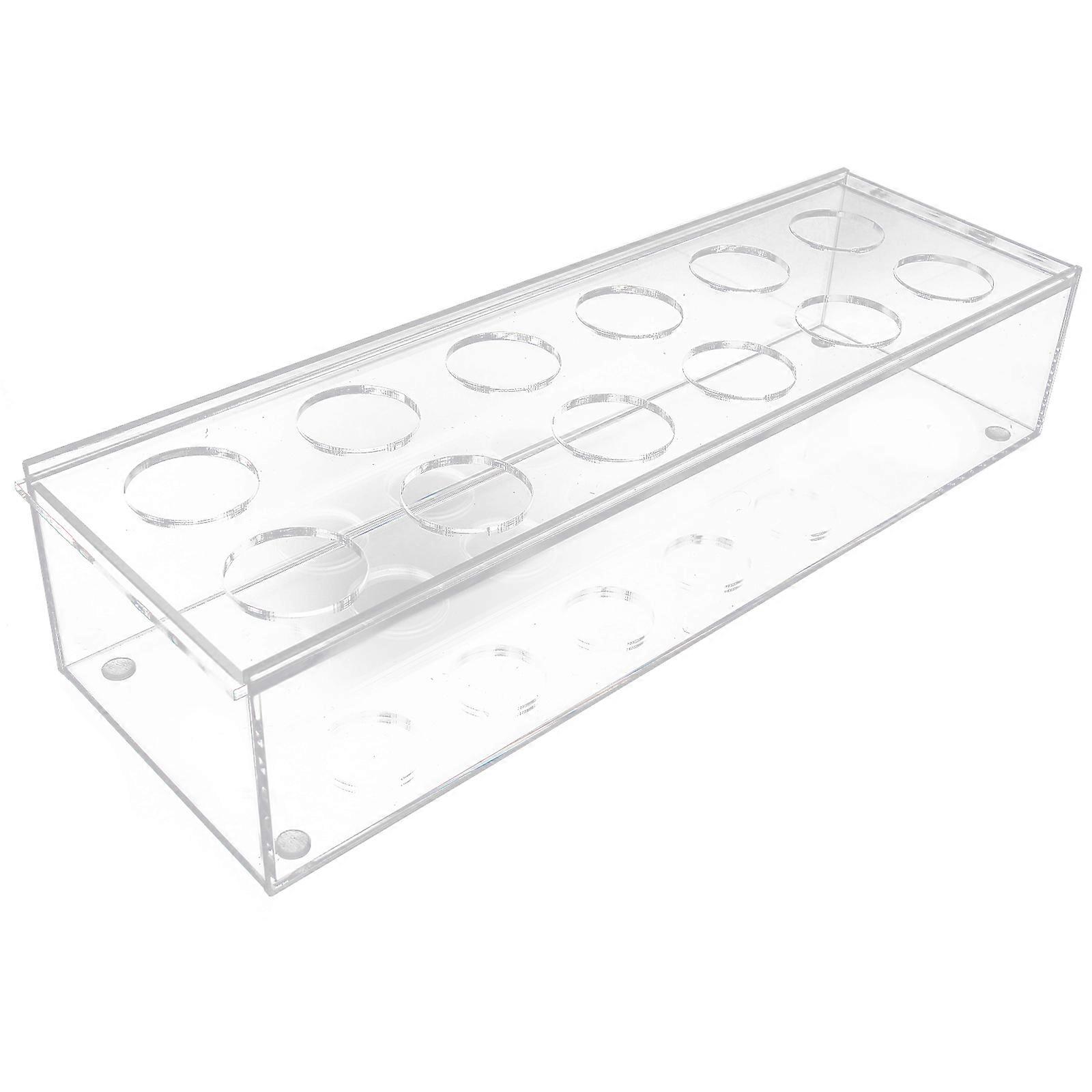 Transparent Acrylic Vase for Storing Rectangular Flower Pot on Dining Table
