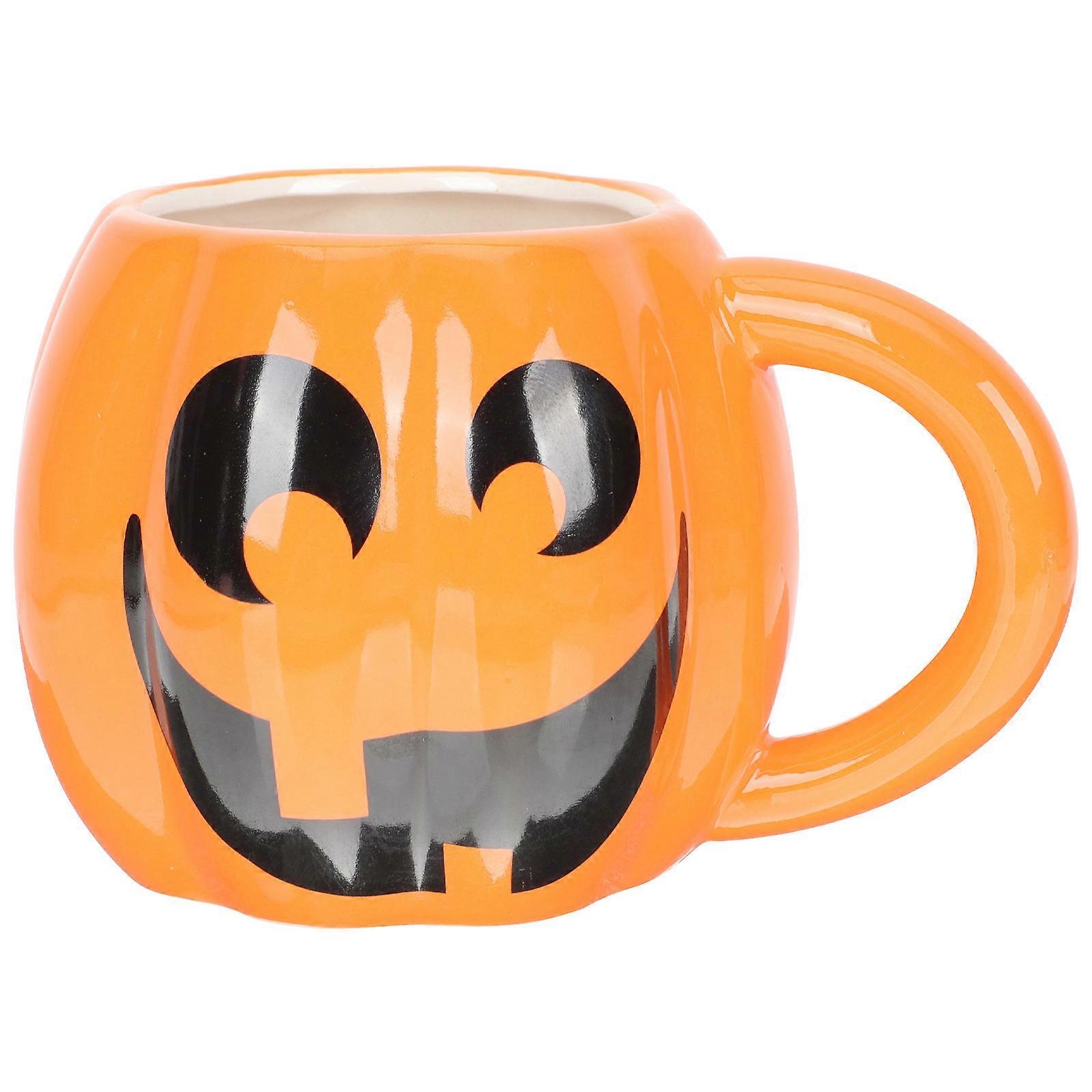 Pumpkin Ceramic Mug for Water Drinking Orange Ceramic Cup