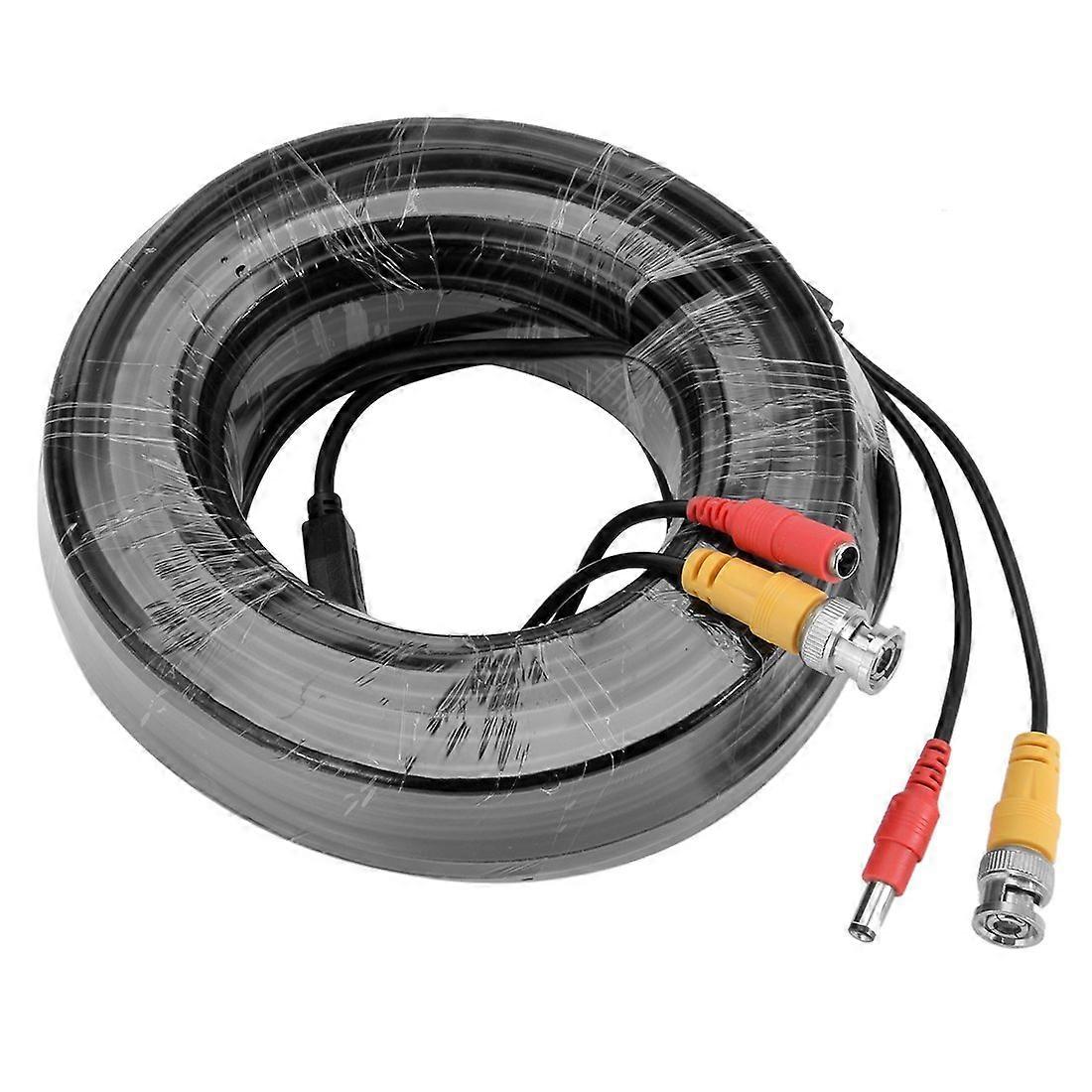 30M CCTV IP Camera Extension Cable Ethernet BNC DC Power Combo for Security Surveillance