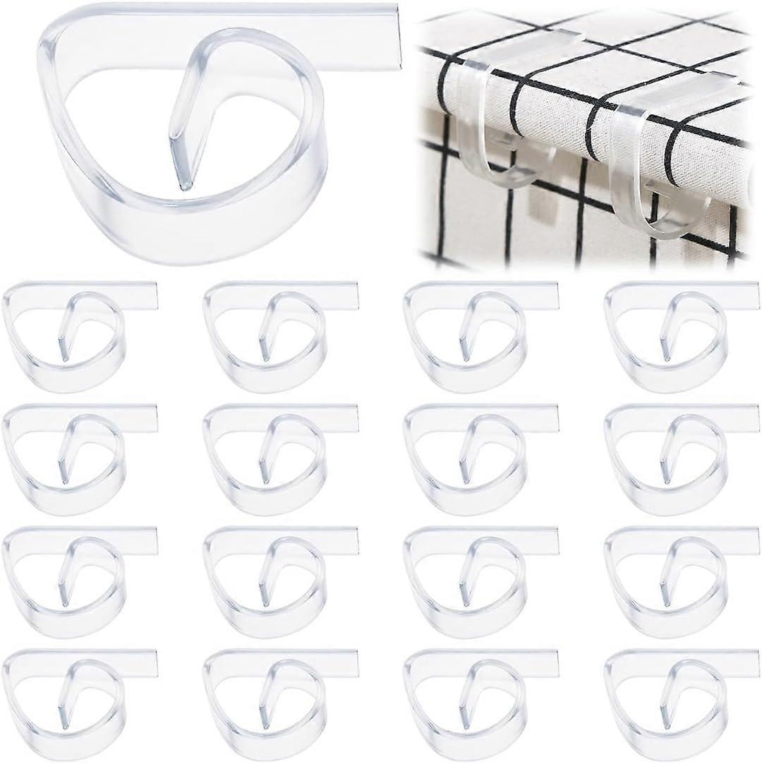 20 plastic tablecloth clips, transparent tablecloth clips